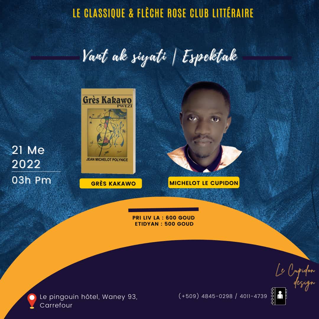 GRÈS KAKAWO : deuxième ouvrage de Jean Michelot Polynice, en signature le 21 mai 2022