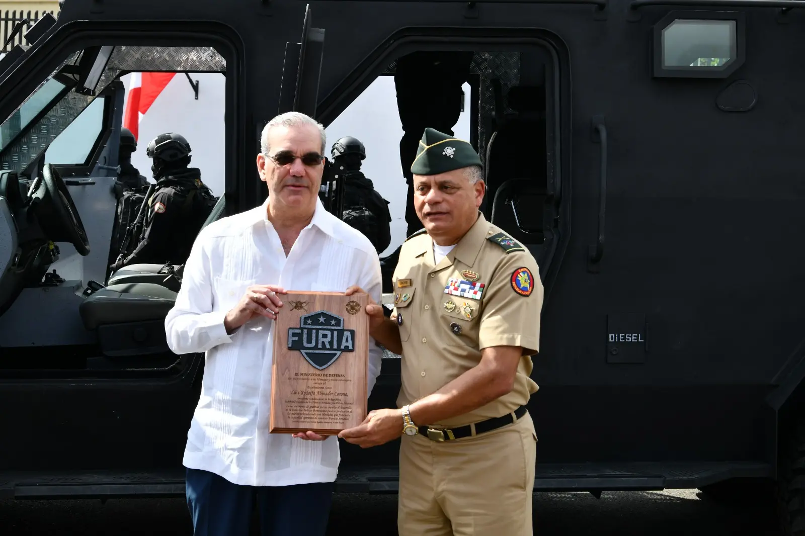 FURIA, le premier véhicule blindé fabriqué en RD. Photo : Félix de la Cruz / El Caribe