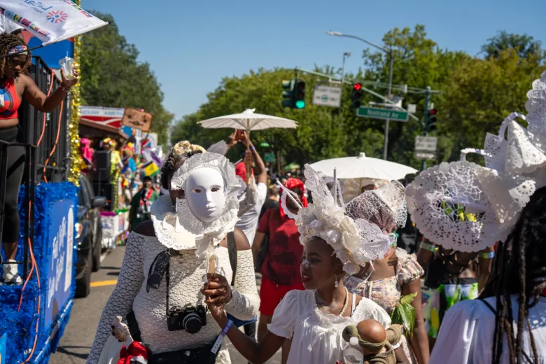 Attendees walk in the parade during the West Indian Day Parade in Brooklyn, N.Y., Sept. 7, 2026. Photo by Fredner Cayemitte for The Haitian Times.