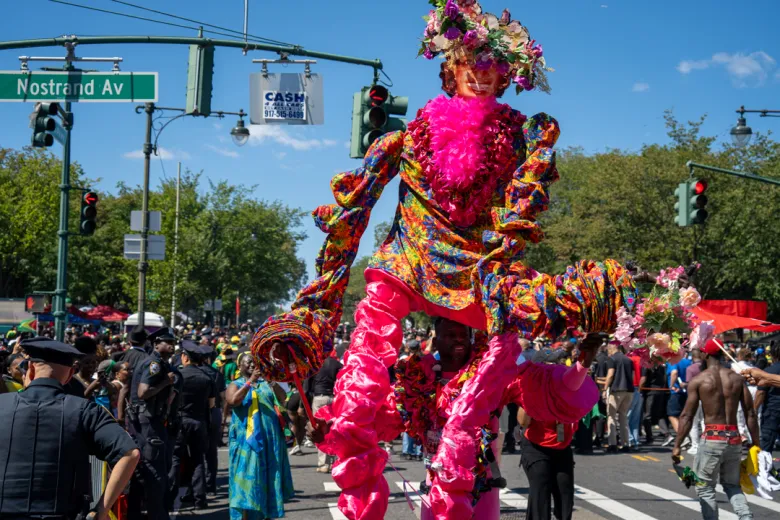 Attendees walk in the parade during the West Indian Day Parade in Brooklyn, N.Y., Sept. 7, 2026. Photo by Fredner Cayemitte for The Haitian Times.