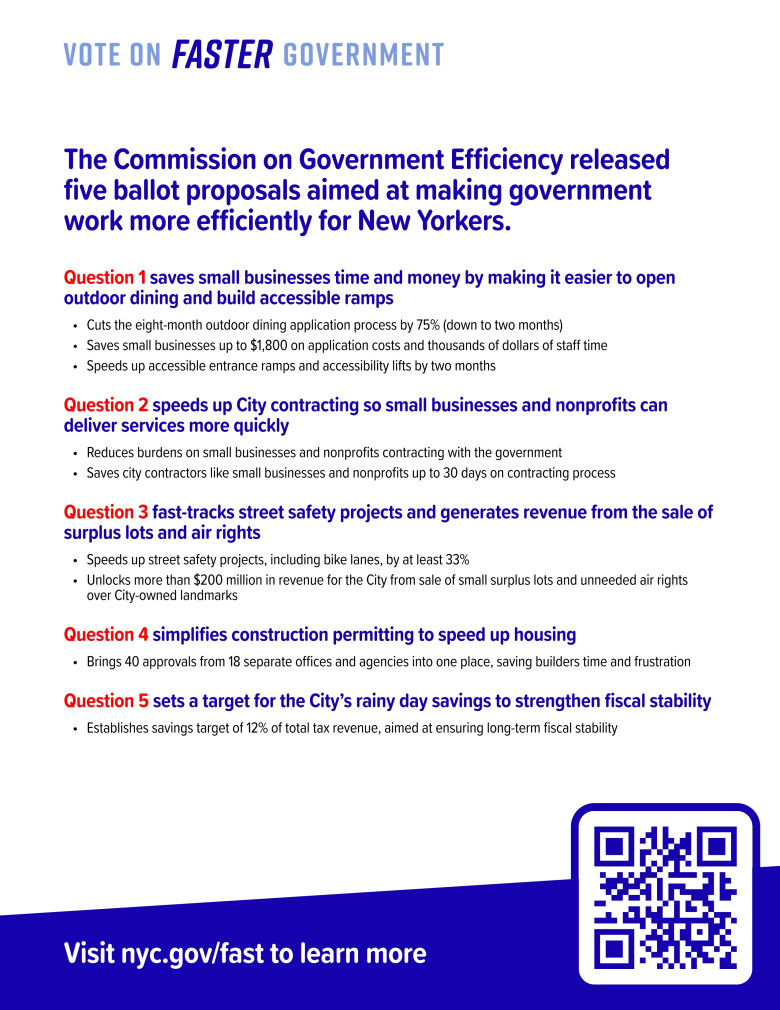 Une brochure présentant les cinq propositions de la Commission pour l’Optimisation Administrative (COGE) en version créole.
